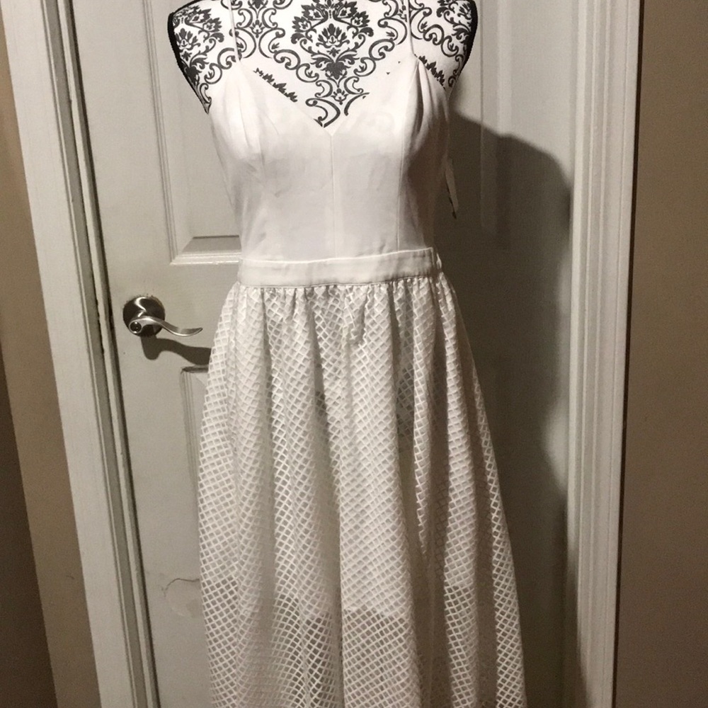 White halter designer dress